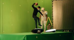 man slamming ball down in sports choreography