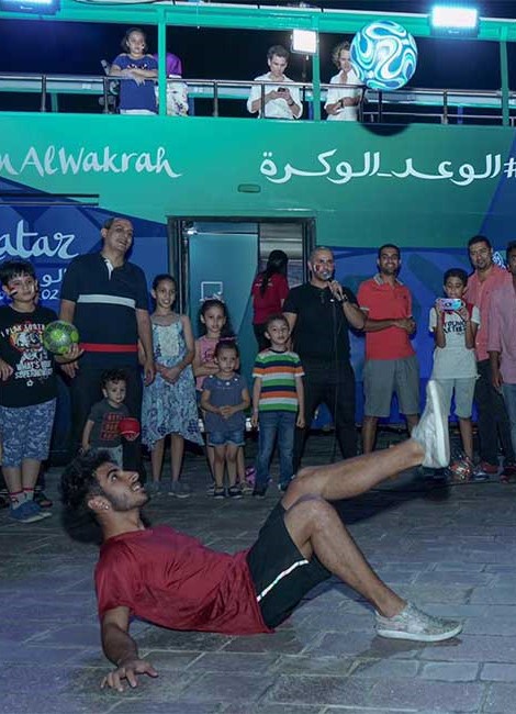 Qatar world cup football freestyler