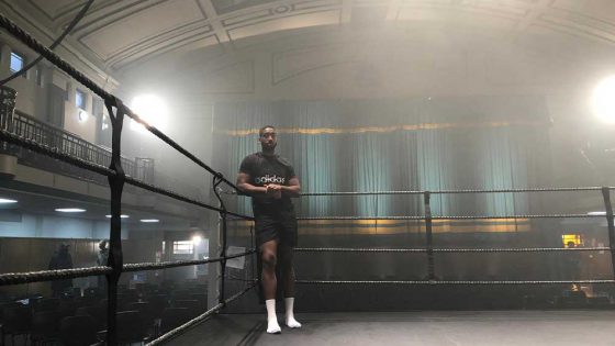 boxer standing in ring