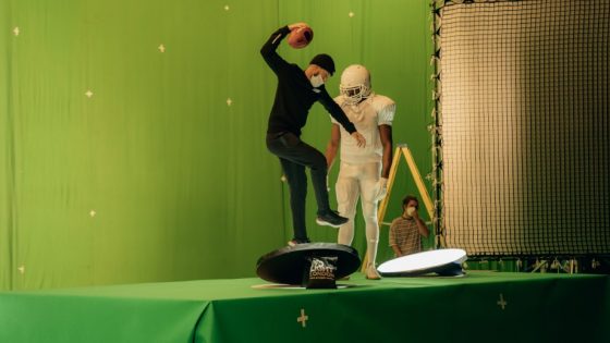man slamming ball down in sports choreography