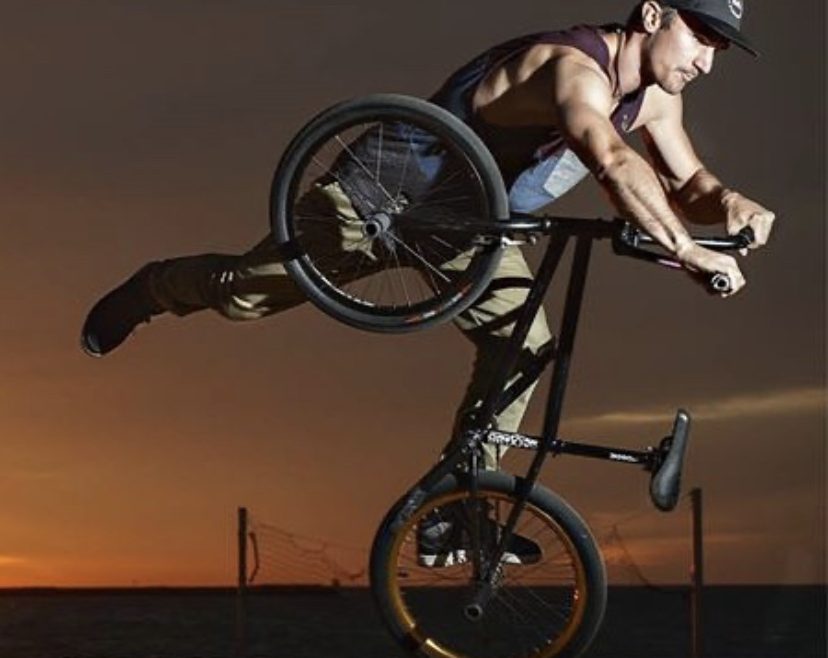 BMX freestyler at sports event